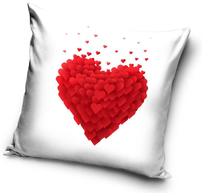 Valentine Love Heart Cushion Cover/Pillowcase 38 x 38 cm Various Designs - Rose