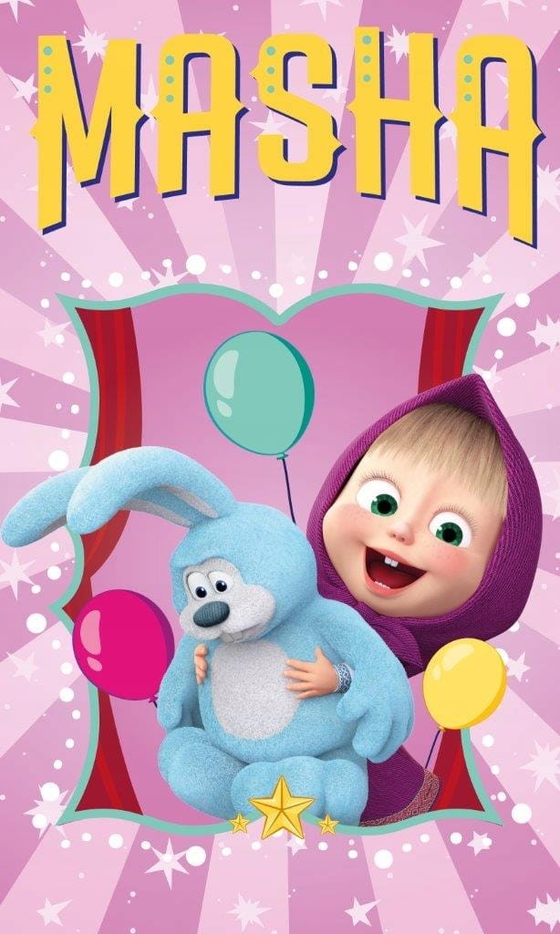 MASHA and the Bear Hand & Face towel 30 x 50 cm 100% COTTON