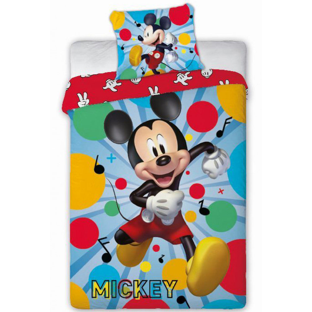Disney Mickey Mouse London Single Duvet Cover Set - 100% Cotton