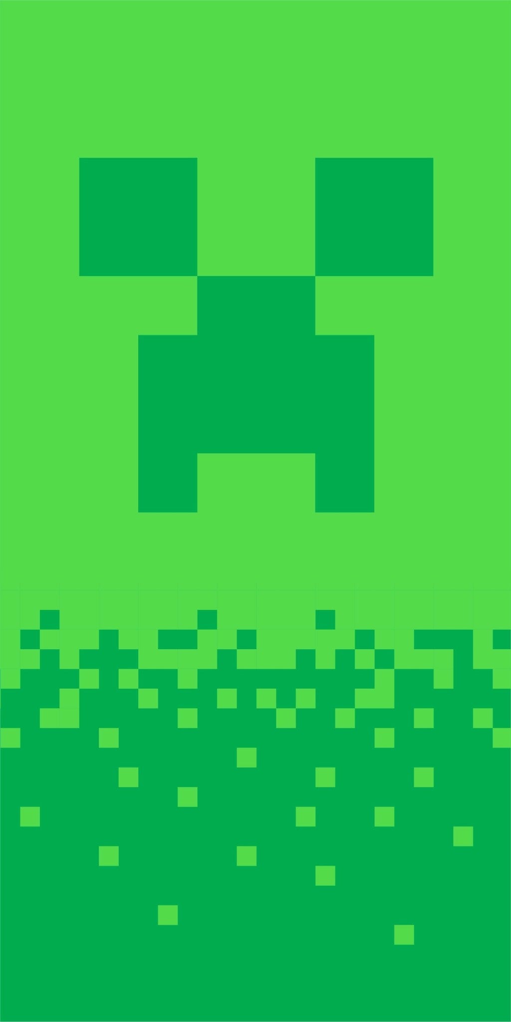Minecraft Creeper Bath Beach Pool Towel 140 x 70 cm 100% COTTON Hostile Mob