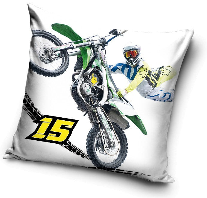Motocross Motorbike Cushion Cover or Pillowcase 38 x 38 cm Motorcyle