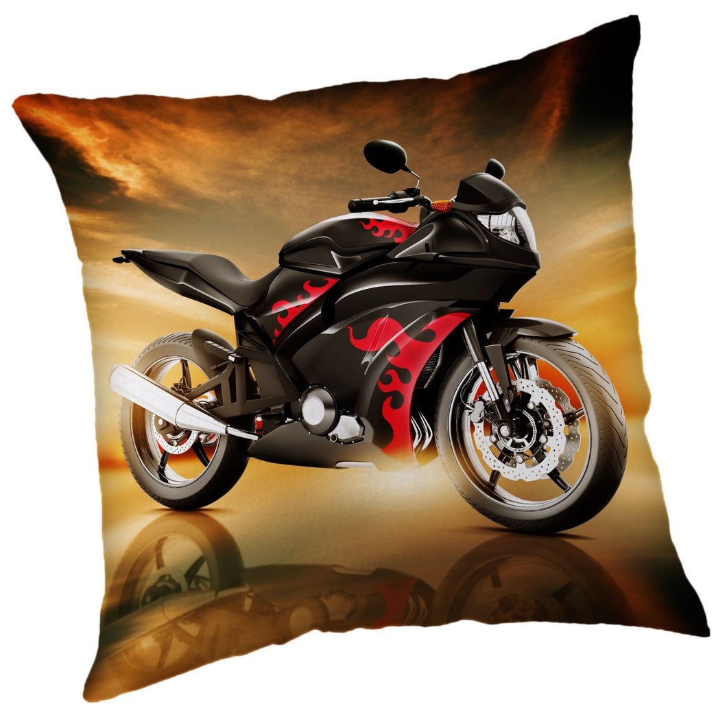 Motorbike Decorative Cushion 40 x 40 x 8 cm Motorcycle