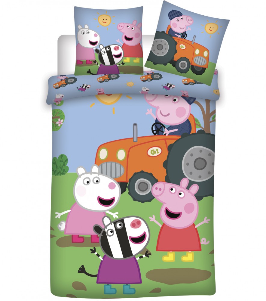 Peppa Pig Toddler/Baby Size Duvet Cover Set 100 x 135 cm 100% COTTON Suzy & Zoe