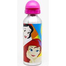 Load image into Gallery viewer, Disney Princess Aluminium Water Bottle 520 ml 22 cm tall Rapunzel Belle Arial
