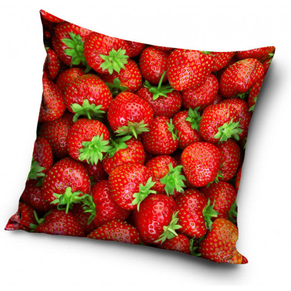Strawberry Fruit Print Cushion Cover/Pillowcase 38 x 38 cm