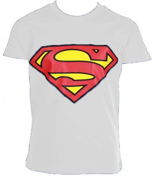 DC Comics white/Blue Superman Logo T-Shirt