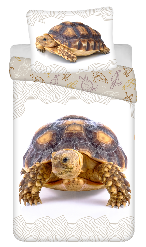 TORTOISE Single Duvet Cover Set 140 x 200 cm 100% COTTON Turtle